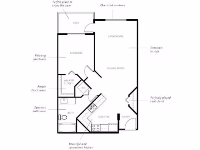 1 Bedroom 108 floor plan